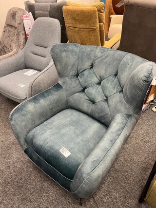 Fauteuil Amerika, velvet blauw